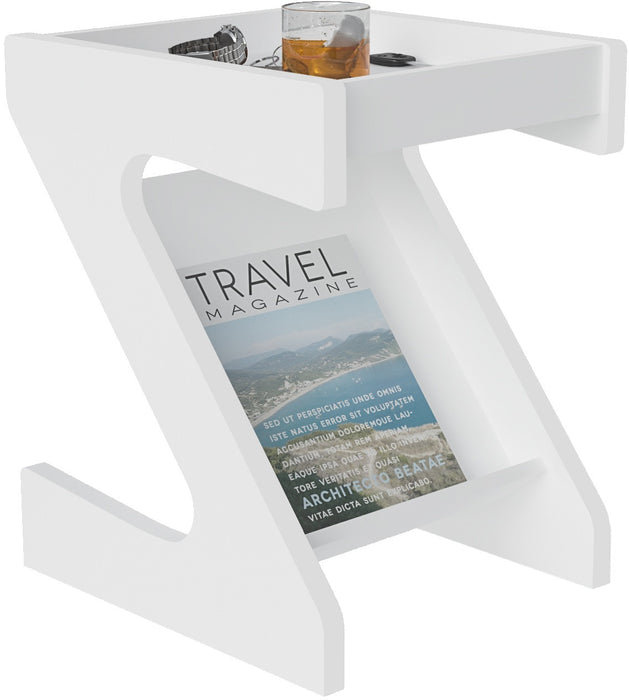 Naples Z Side Table White