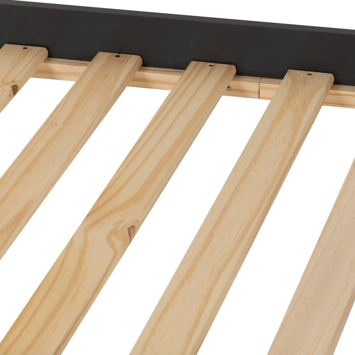 Neptune 3' Bunk Bed Dark Grey/Oak Effect