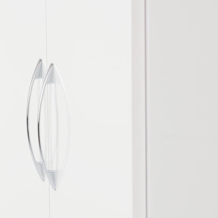 Nevada 2 Door All Hanging Wardrobe White Gloss