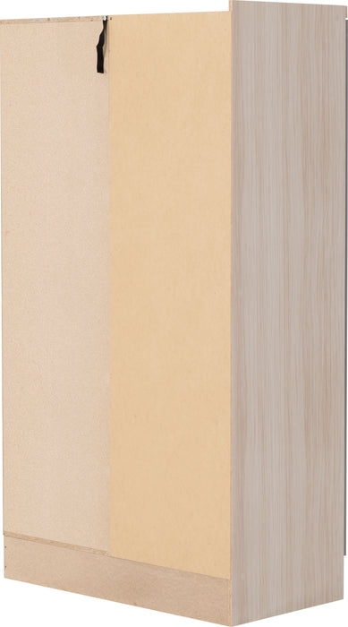 Nevada 2 Door Corner Wardrobe Grey Gloss/Light Oak Effect Veneer