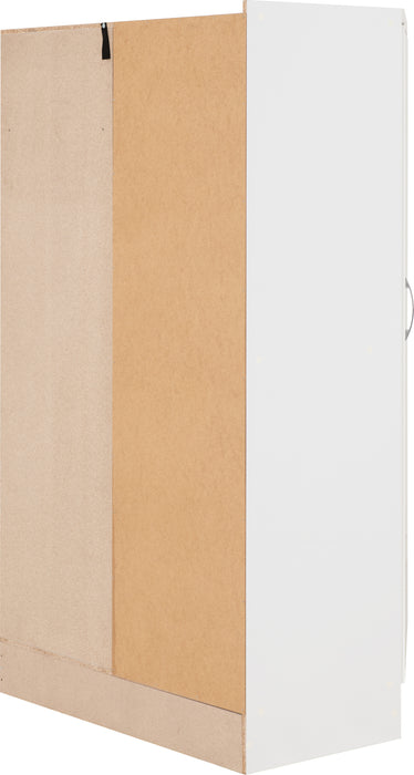 Nevada 2 Door Corner Wardrobe White Gloss