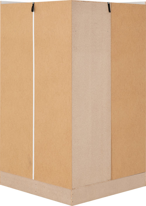 Nevada 2 Door Corner Wardrobe White Gloss