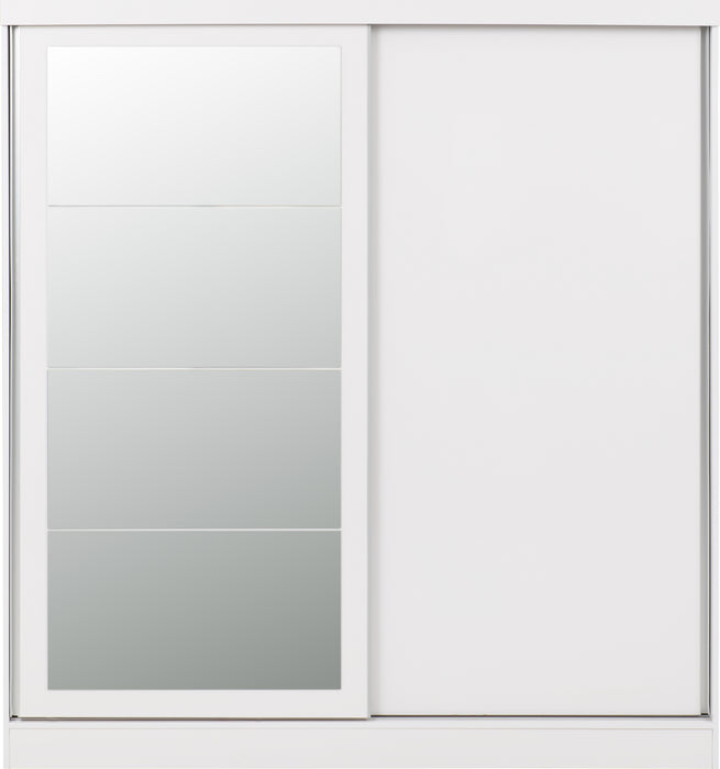 Nevada 2 Door Sliding Wardrobe White Gloss