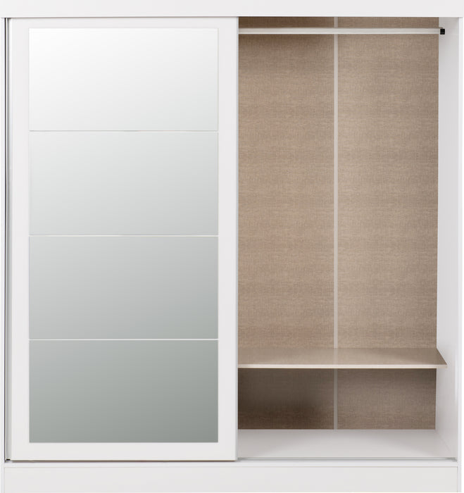 Nevada 2 Door Sliding Wardrobe White Gloss