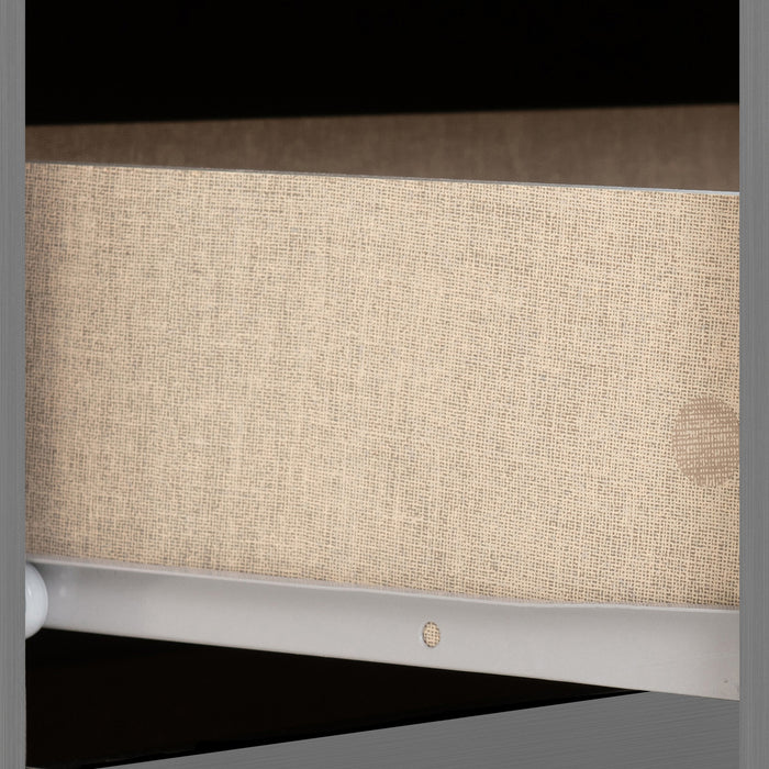 Nevada 2 Drawer Bedside 3D Effect Grey