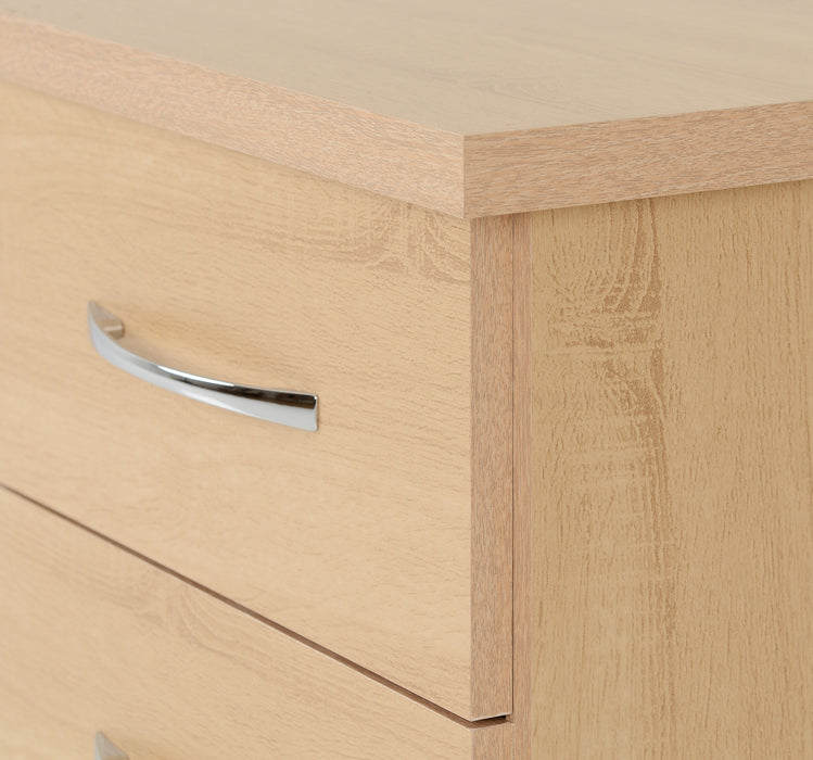 Nevada 3 Drawer Bedside Sonoma Oak Effect
