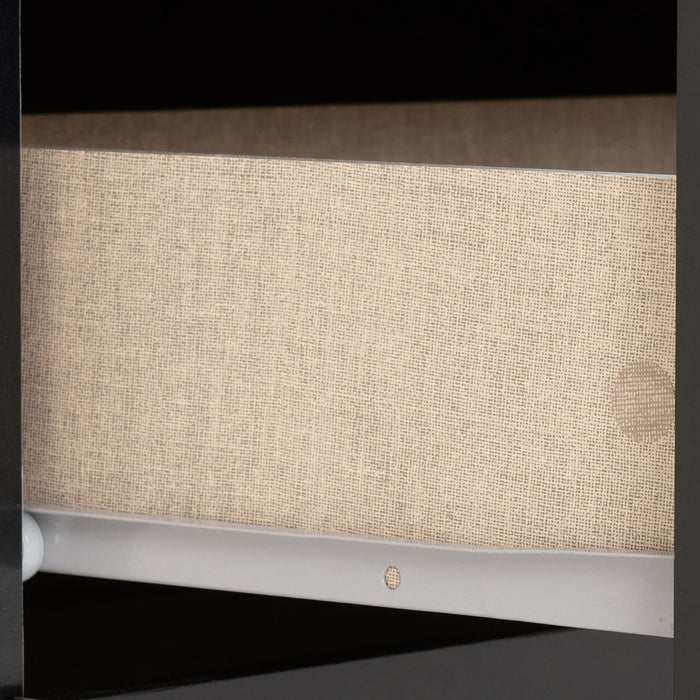 Nevada 3 Drawer Chest Black Gloss