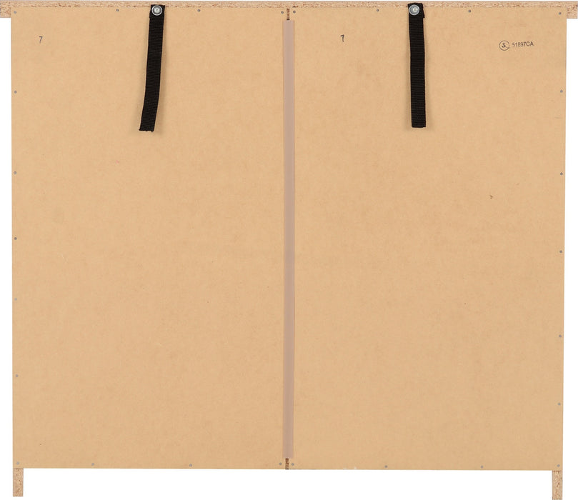 Nevada 3 Drawer Chest Grey Gloss/Light Oak Effect Veneer