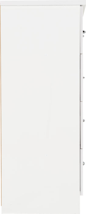 Nevada 3+2 Drawer Chest White Gloss