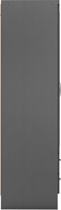 Nevada 4 Door 2 Drawer Mirrored Wardrobe 3D Effect Grey