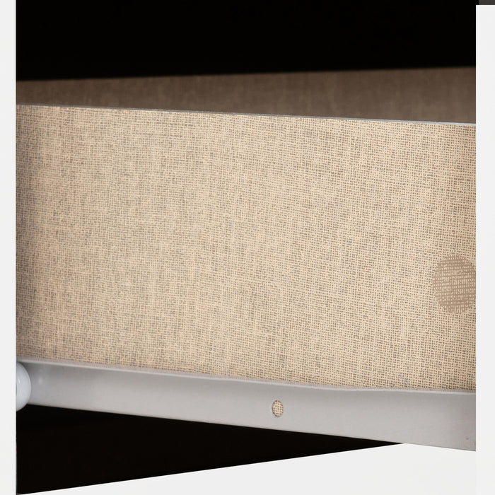 Nevada 5 Drawer Low Wardrobe White Gloss