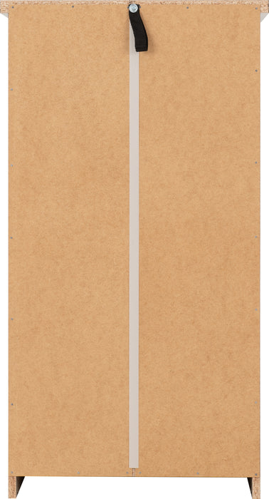 Nevada 5 Drawer Narrow Chest Black Gloss