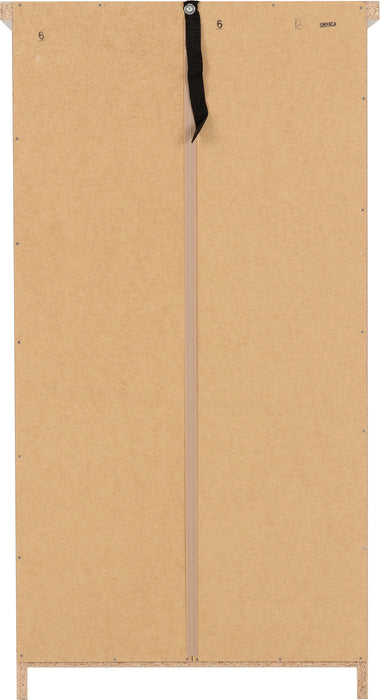 Nevada 5 Drawer Narrow Chest Grey Gloss/Light Oak Effect Veneer