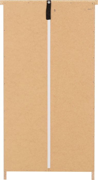 Nevada 5 Drawer Narrow Chest White Gloss