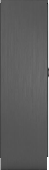 Nevada 6 Door 2 Drawer Mirrored Wardrobe 3D Effect Grey