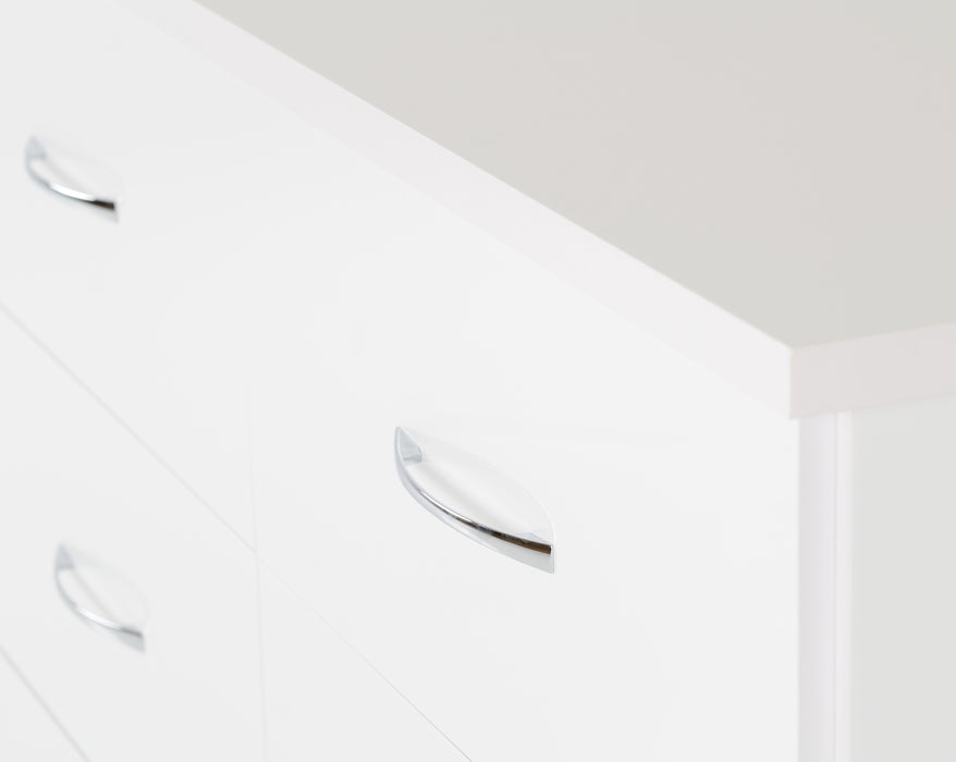Nevada 6 Drawer Chest White Gloss