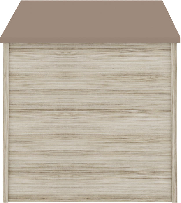 Nevada Blanket Box Oyster Gloss/Light Oak Effect Veneer