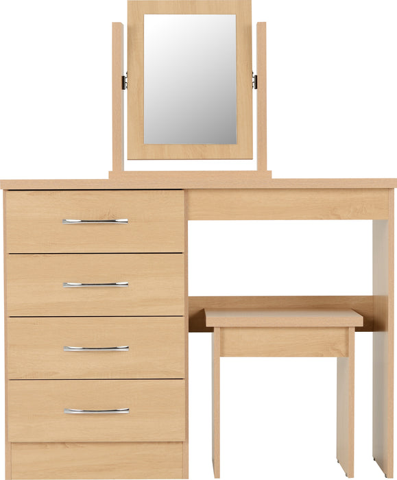 Nevada 4 Drawer Dressing Table Set Sonoma Oak Effect
