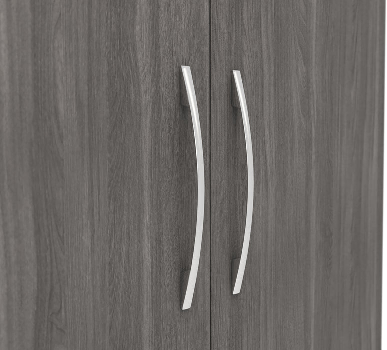 Nevada Petite Open Shelf Wardrobe Black Wood Grain