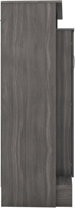 Nevada Petite Open Shelf Wardrobe Black Wood Grain