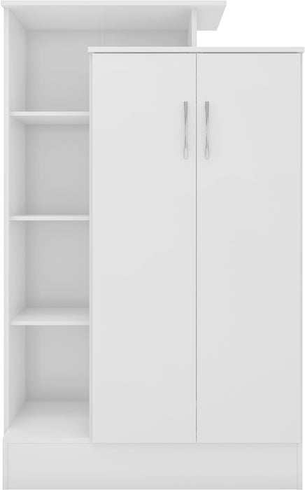 Nevada Petite Open Shelf Wardrobe White Gloss