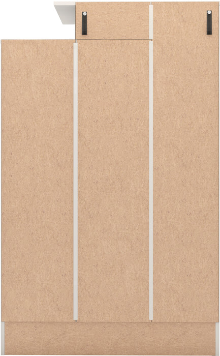 Nevada Petite Open Shelf Wardrobe White Gloss
