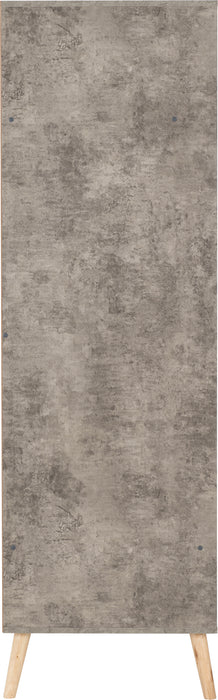 Nordic 3 Door 3 Drawer Wardrobe Concrete Effect/Charcoal