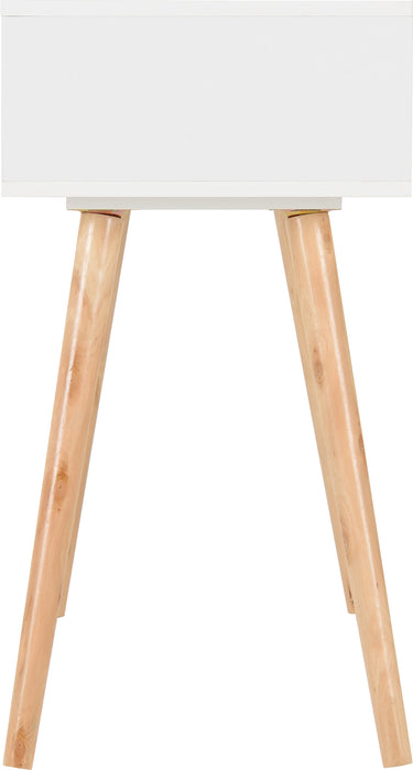 Nordic 3 Drawer Occasional Table White/Distressed Effect