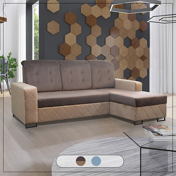Nova Beige Corner Sofa Bed