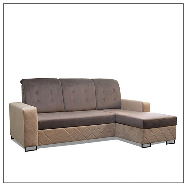 Nova Beige Corner Sofa Bed