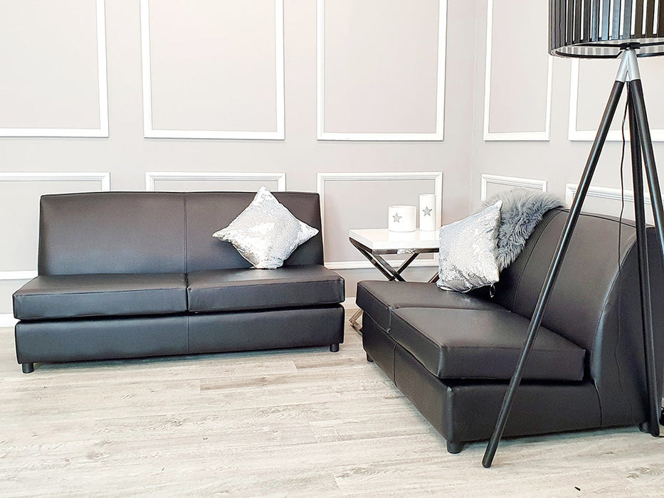 Nevada Faux Leather Contract Sofa 3 Seater