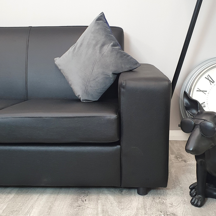 Nevada Faux Leather Contract Sofa 3 Seater