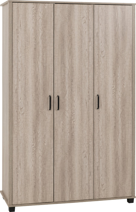 Oliver 3 Door Wardrobe Bedroom Set Light Oak Effect