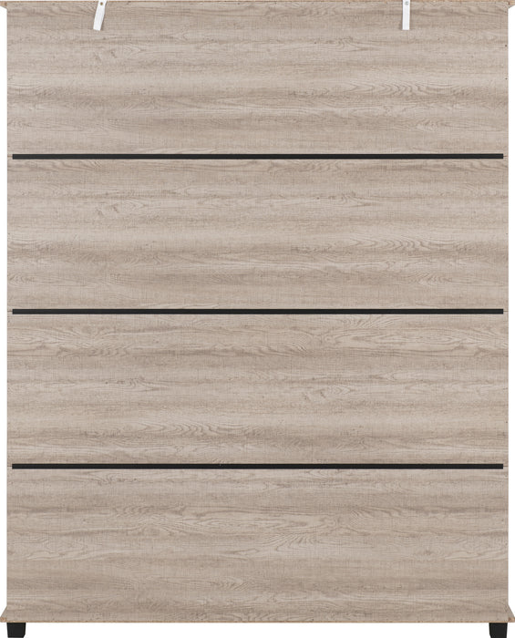 Oliver 4 Door Wardrobe Light Oak Effect