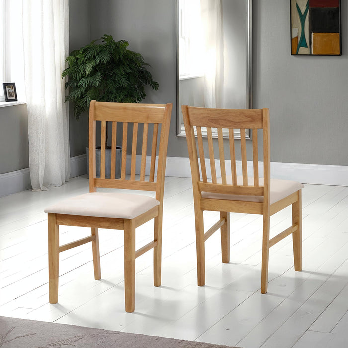 Oxford Extending Dining Set Natural Oak/Mink Microsuede