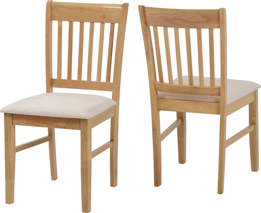 Oxford Extending Dining Set Natural Oak/Mink Microsuede