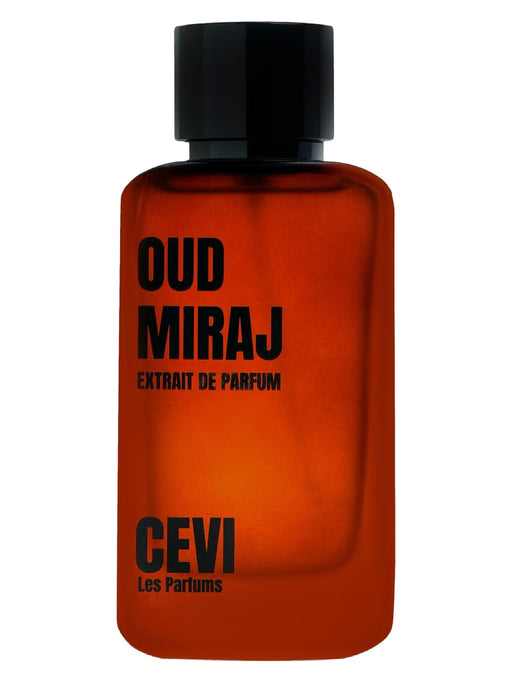 Oud Miraj by CEVI Eau de Parfum 100ml – luxury orange perfume bottle with black cap – DS Store UK