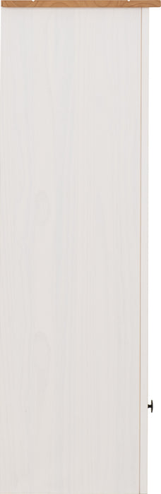 Panama 1 Drawer Bookcase White/Natural Wax