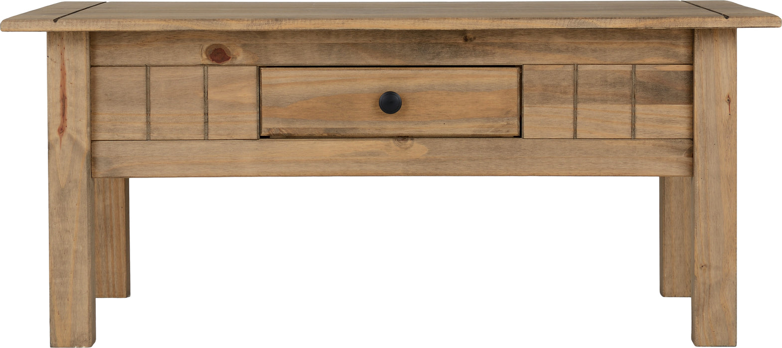 Panama 1 Drawer Coffee Table Natural Wax