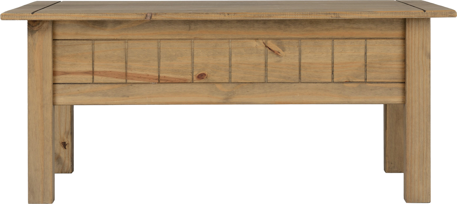 Panama 1 Drawer Coffee Table Natural Wax