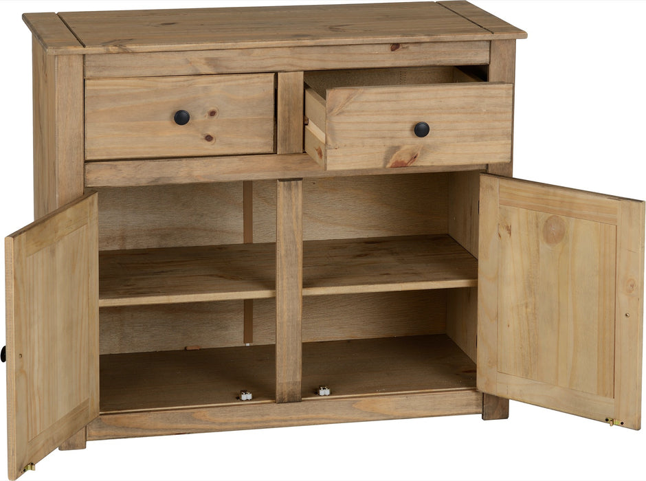 Panama 2 Door 2 Drawer Sideboard Natural Wax