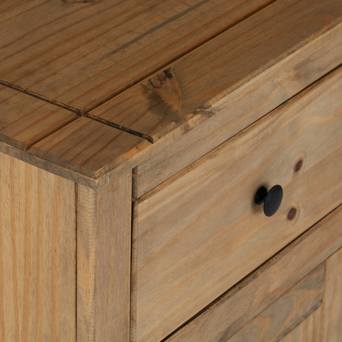 Panama 2 Door 2 Drawer Sideboard Natural Wax