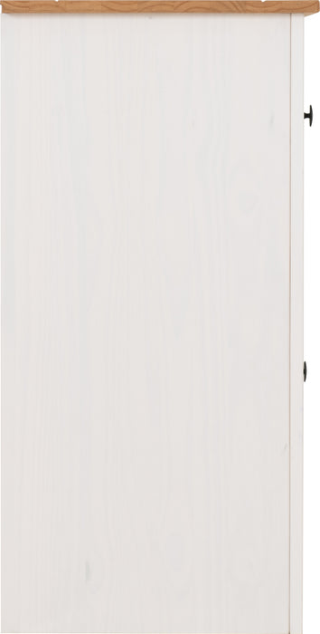Panama 2 Door 2 Drawer Sideboard White/Natural Wax