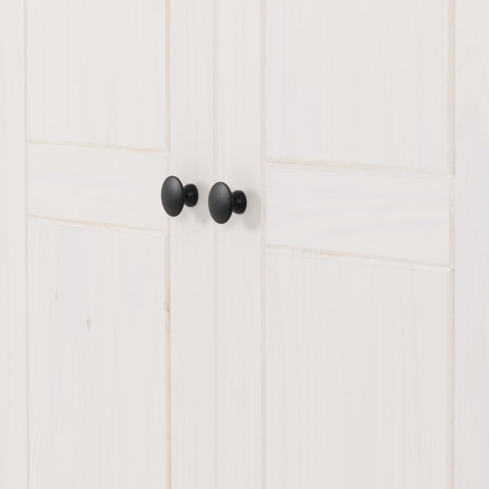 Panama 2 Door Wardrobe White/Natural Wax