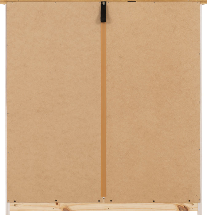 Panama 2+2 Drawer Chest White/Natural Wax