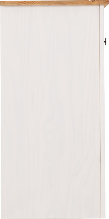 Panama 3 Door 3 Drawer Sideboard White/Natural Wax