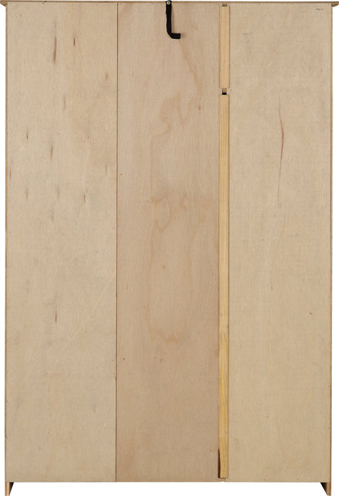 Panama 3 Door Wardrobe Natural Wax