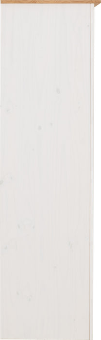 Panama 3 Door Wardrobe White/Natural Wax
