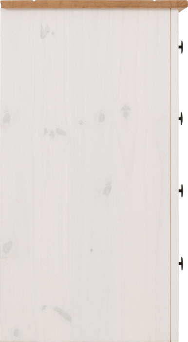 Panama 4 Drawer Chest White/Natural Wax