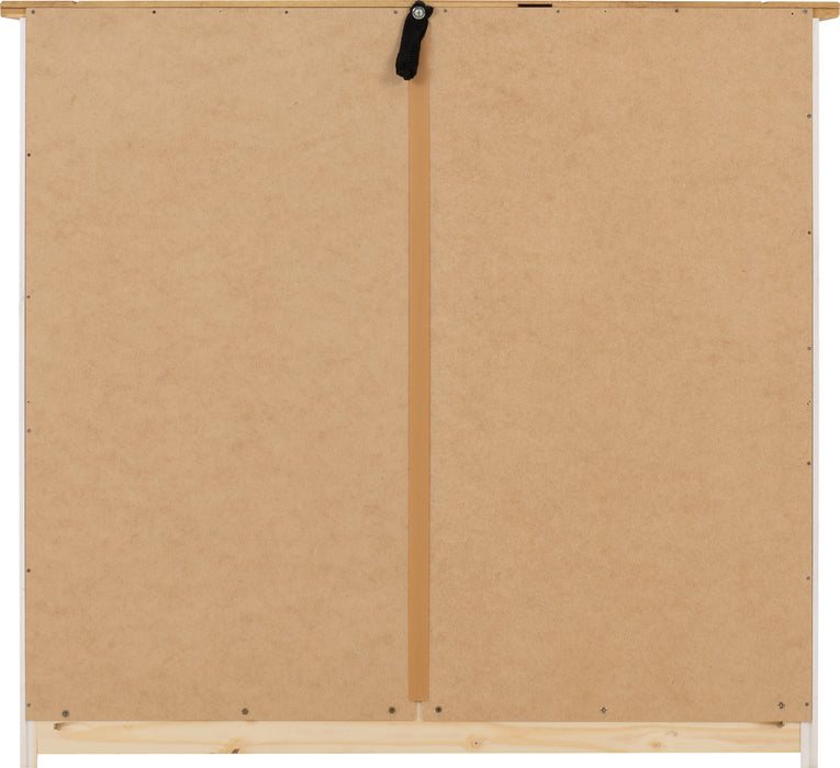 Panama 4 Drawer Chest White/Natural Wax